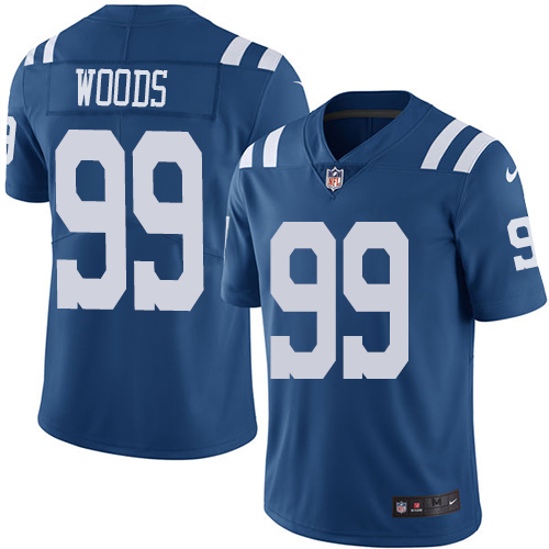 Indianapolis Colts 99 Limited Al Woods Royal Blue Nike NFL Men Rush Vapor Untouchable jersey